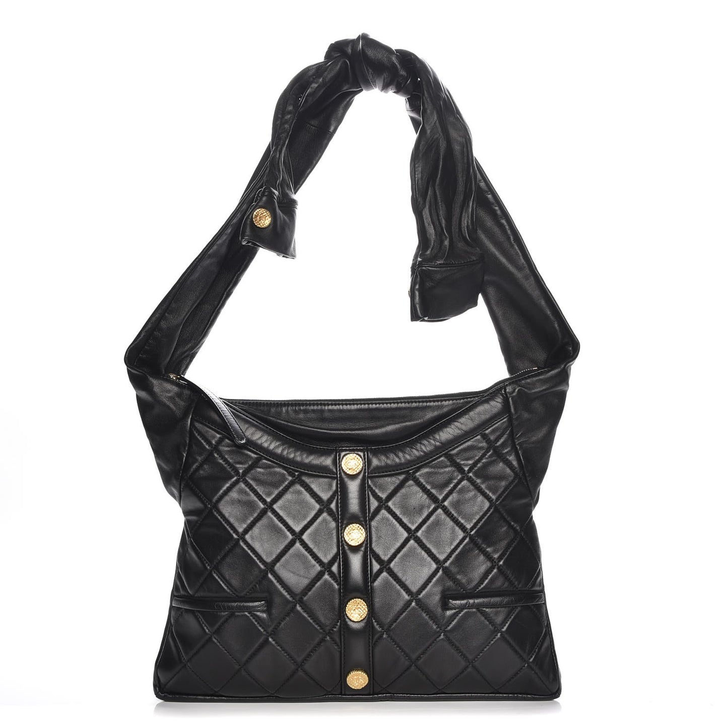 Lambskin Quilted Girl Bag Black