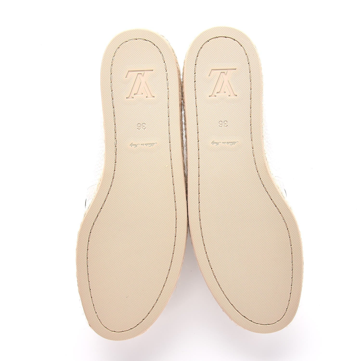 Louis Vuitton Calfskin Tropical Bloom Espadrille Flat 36 White 5 of 9