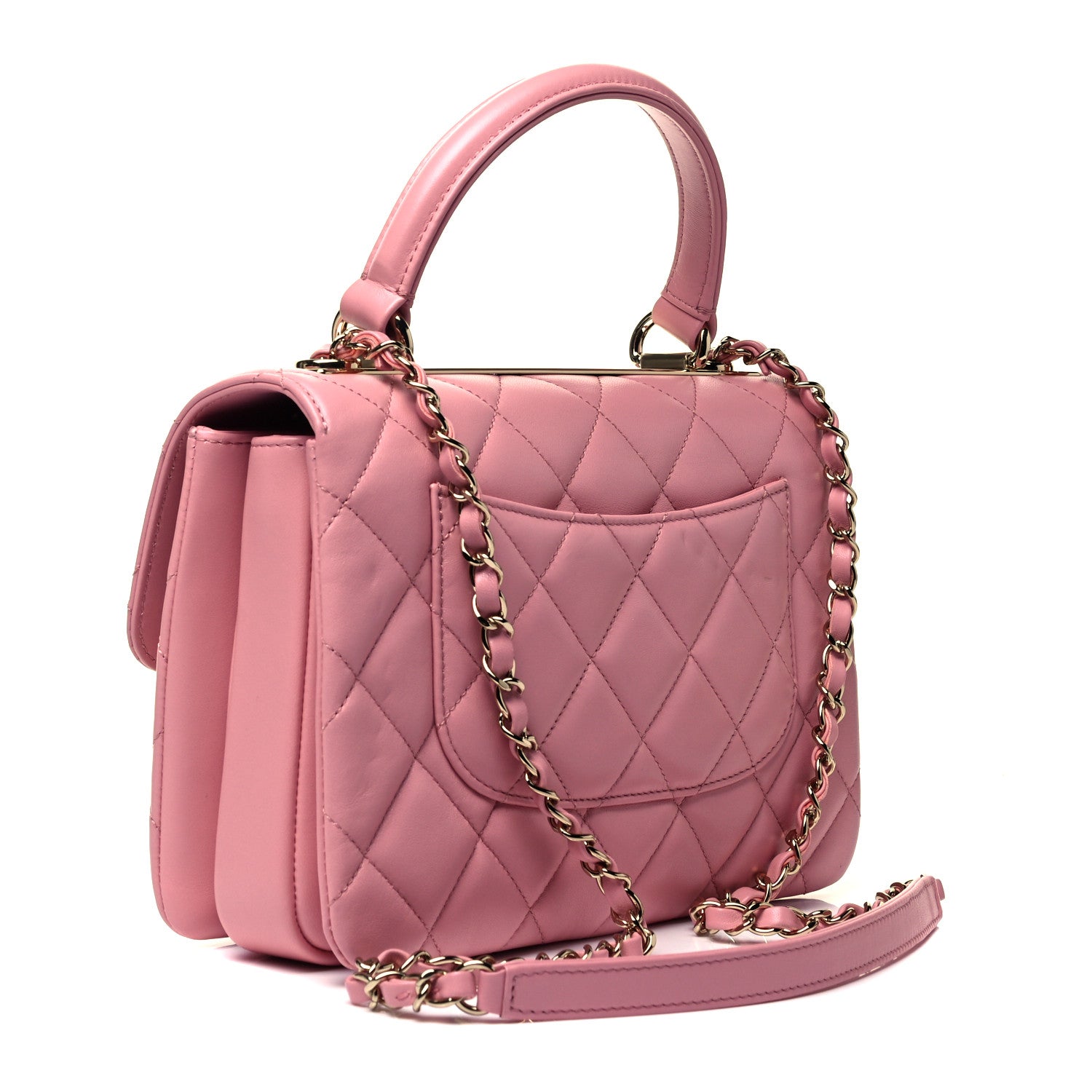 Chanel Lambskin Quilted Small Trendy CC Flap Dual Handle Bag Light Pink 3 of 8