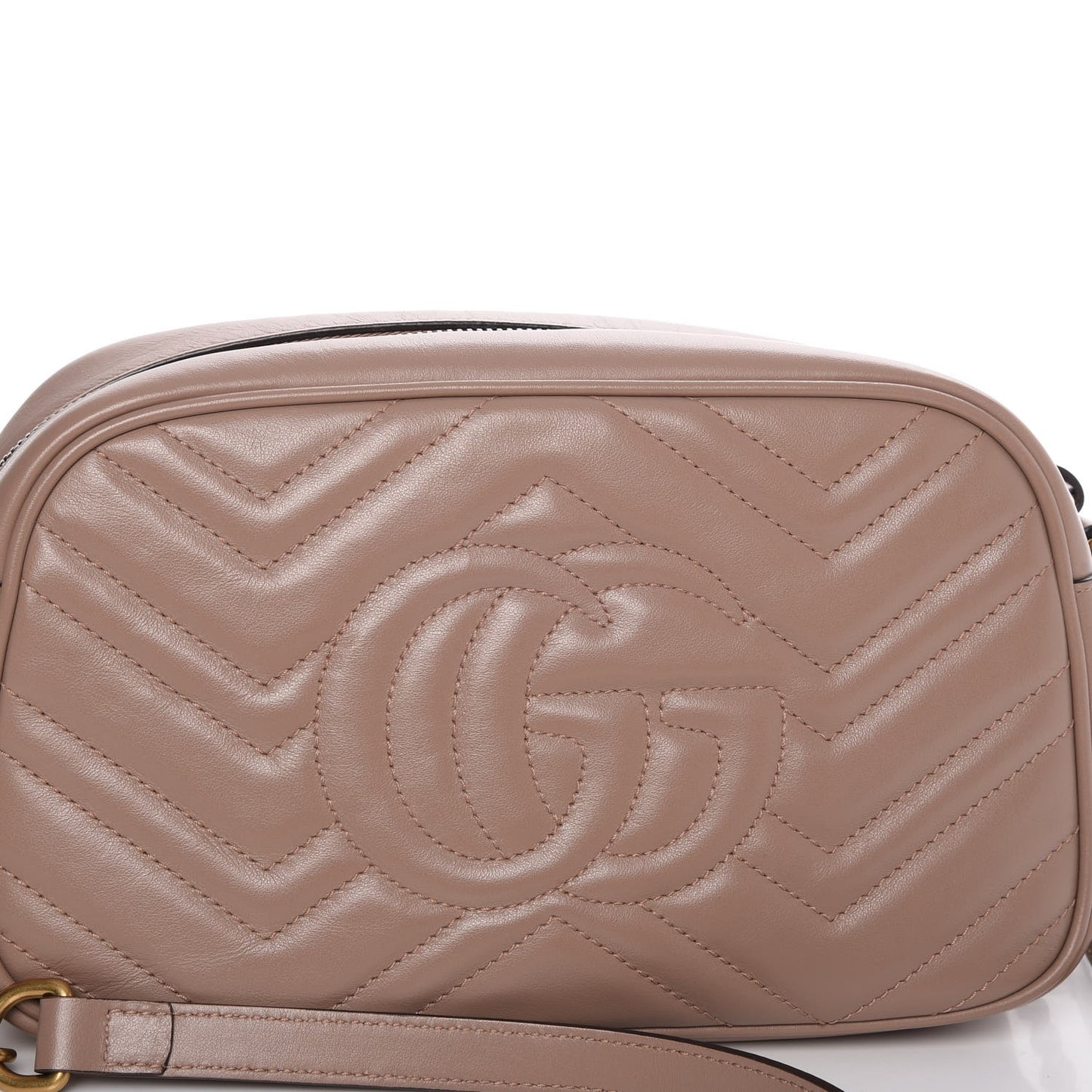 Calfskin Matelasse Small GG Marmont Chain Shoulder Bag Porcelain Rose