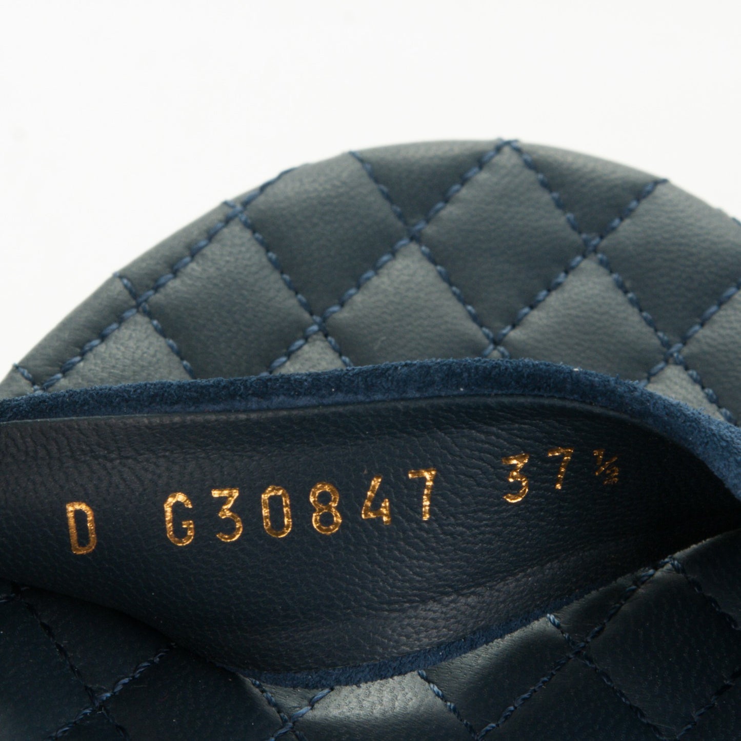 Suede Calfskin Platform Wedge Sandals 37.5 Blue