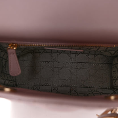 Christian Dior Metallic Lambskin Cannage Mini Lady Dior Lotus 5 of 9