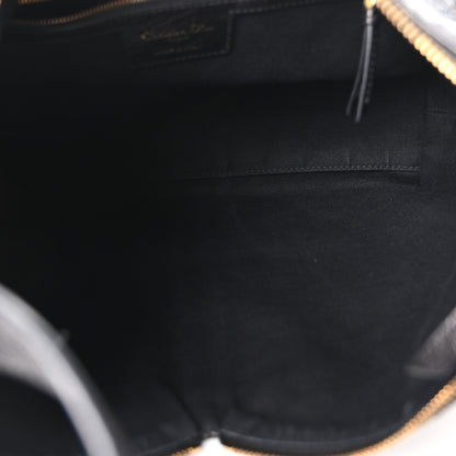 Christian Dior Grained Calfskin Flat Macrocannage Medium Voyage Bag Black 5 of 10