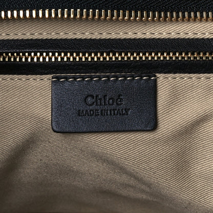 Chloe Smooth Suede Calfskin Medium Myer Double Carry Bag Black Navy 5 of 10