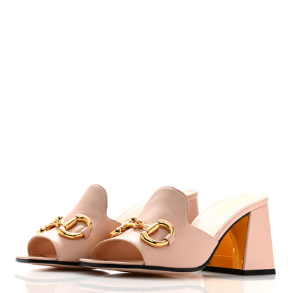 Gucci Nappa Horsebit 75mm Slide Sandals 36 Skin Rose 4 of 12