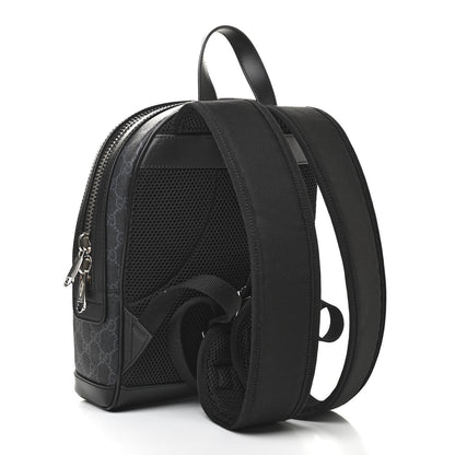 Gucci GG Supreme Monogram Appia Calfskin Web Small Day Backpack Black 3 of 9