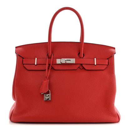 Hermes Togo BIRKIN 35 Rouge Casaque 1 of 16