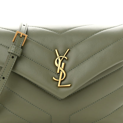 Saint Laurent Calfskin Y Quilted Monogram Toy Loulou Crossbody Bag Light Sage 9 of 11