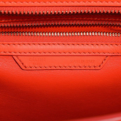 Celine Smooth Calfskin Micro Luggage Bright Orange 6 of 7