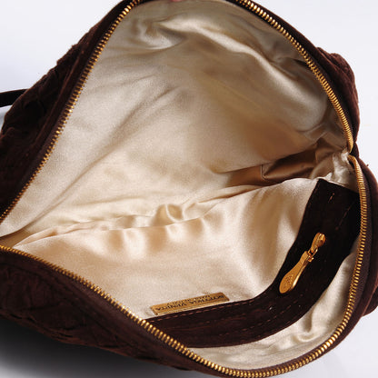Bottega Veneta Vintage Suede Intrecciato Small Messenger Bag Brown 5 of 8