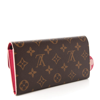 Louis Vuitton Monogram Bloom Flower Emilie Wallet Fuchsia 3 of 10