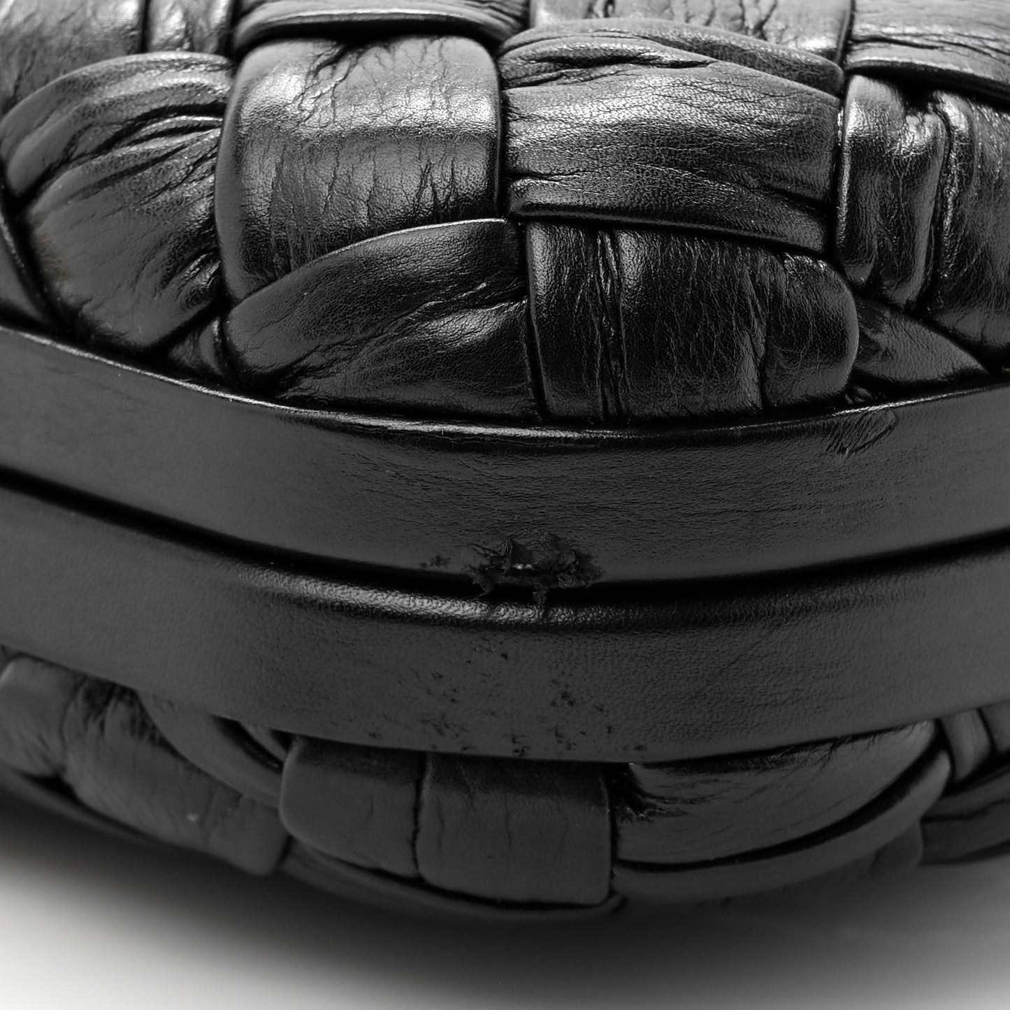 Nappa Intrecciato Knot Clutch Black
