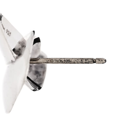 Tiffany Sterling Silver Frank Gehry Folded Heart Earrings 4 of 5