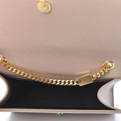 Saint Laurent Grain De Poudre Small Monogram Kate Satchel Dark Beige 5 of 9