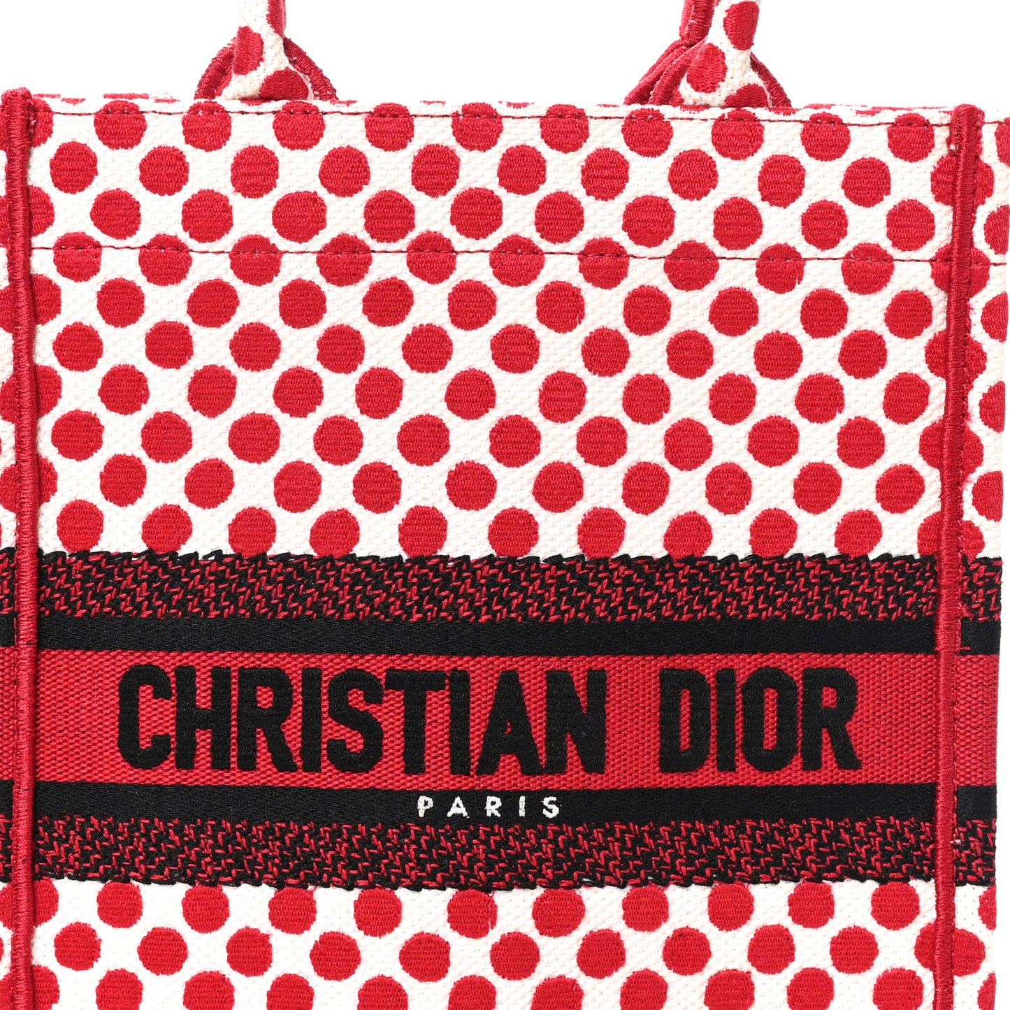 Canvas DiorAmour Dots Vertical Book Tote Red