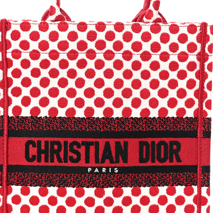 Christian Dior Canvas DiorAmour Dots Vertical Book Tote Red 8 of 10