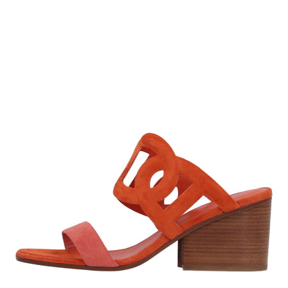 Hermes Suede Goatskin Lipari 70 Sandals 40 Marron Brique Rose Antique 1 of 11