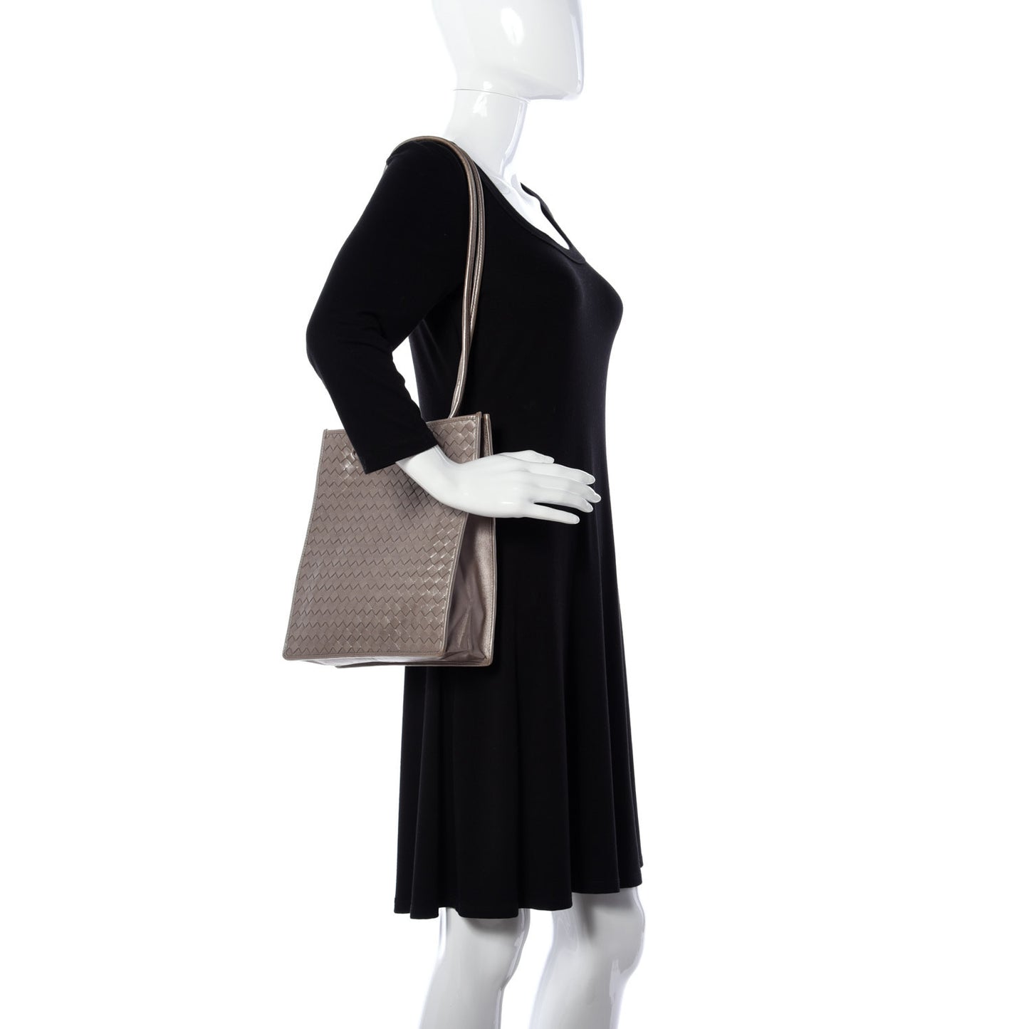 Metallic Nappa Intrecciato Tote Rose Gold