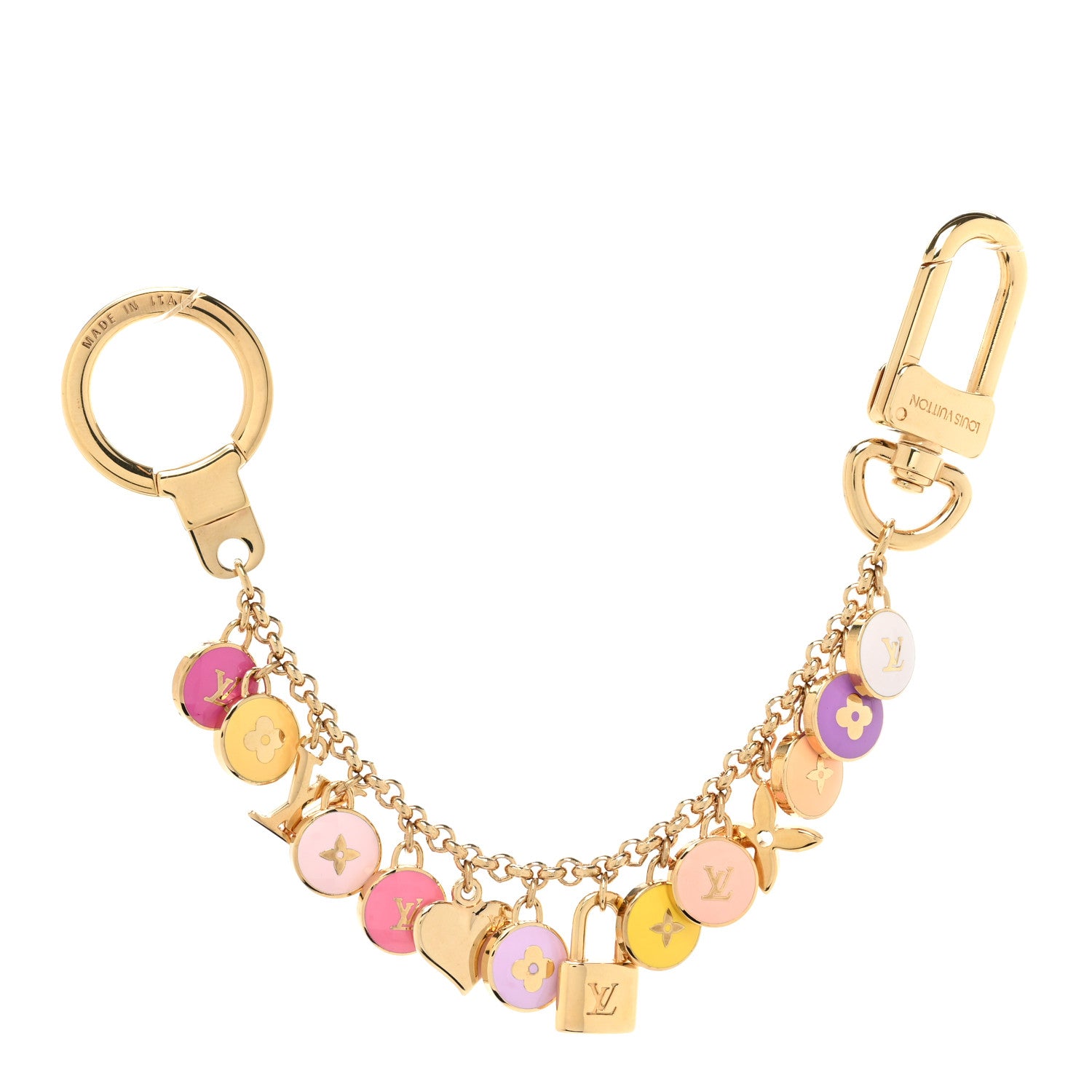 Louis Vuitton Metal Enamel Pastilles Key Chain Bag Charm Multicolor 1 of 4