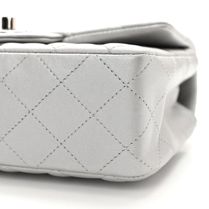 Chanel Metallic Lambskin Quilted Mini Rectangular Flap Silver 10 of 11
