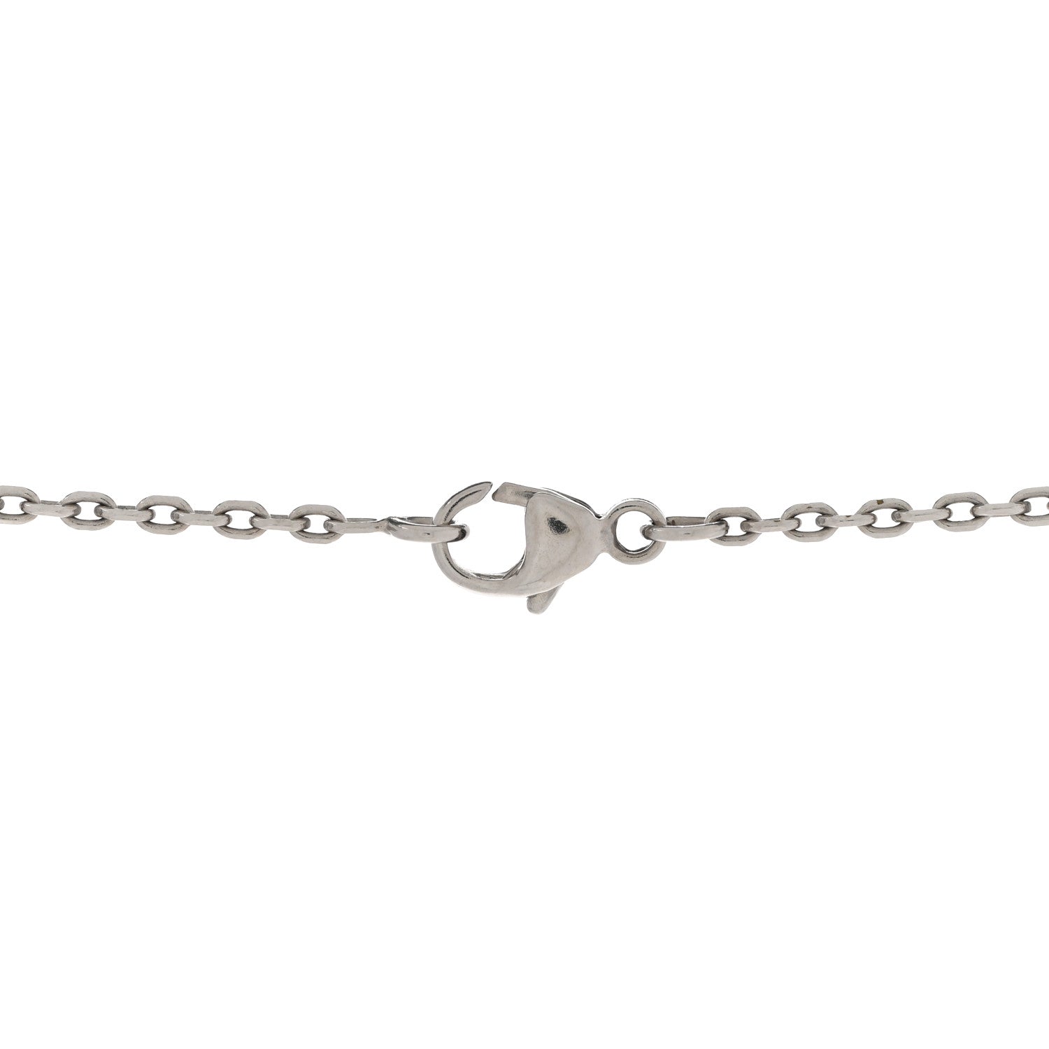 Hermes Lacquered Palladium Cage d'H Pendant Necklace Black 5 of 7