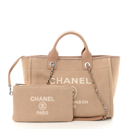 Chanel Mixed Fibers Small Deauville Tote Beige 3 of 13