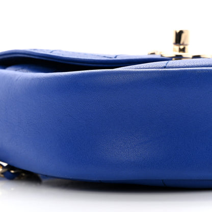 Chanel Goatskin Stitched Casual Trip Messenger Flap Royal Blue 9 of 12