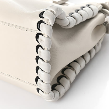 Fendi Nappa Lace Up Mini Peekaboo Iconic Satchel Bianco Carta 11 of 22
