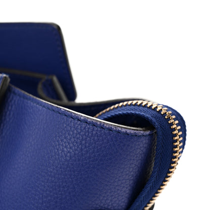 Celine Drummed Calfskin Mini Luggage Indigo 14 of 18