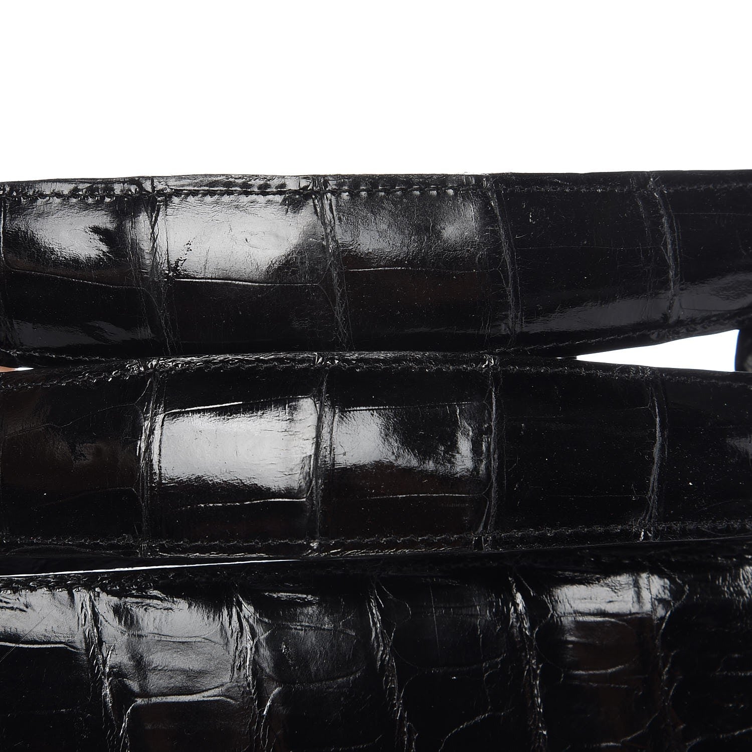 Nancy Gonzalez Glossy Crocodile Chain Tote Black 15 of 15