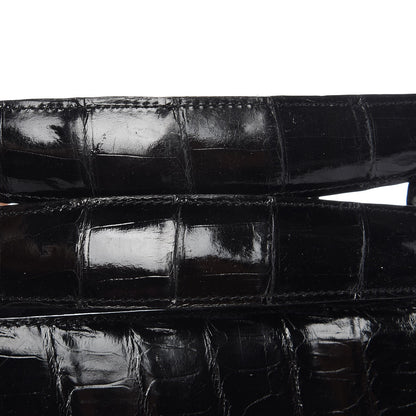 Nancy Gonzalez Glossy Crocodile Chain Tote Black 15 of 15