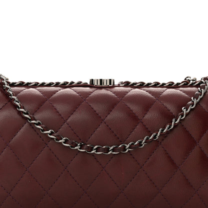 Chanel Lambskin Quilted Chain Around Clutch Red 8 of 11