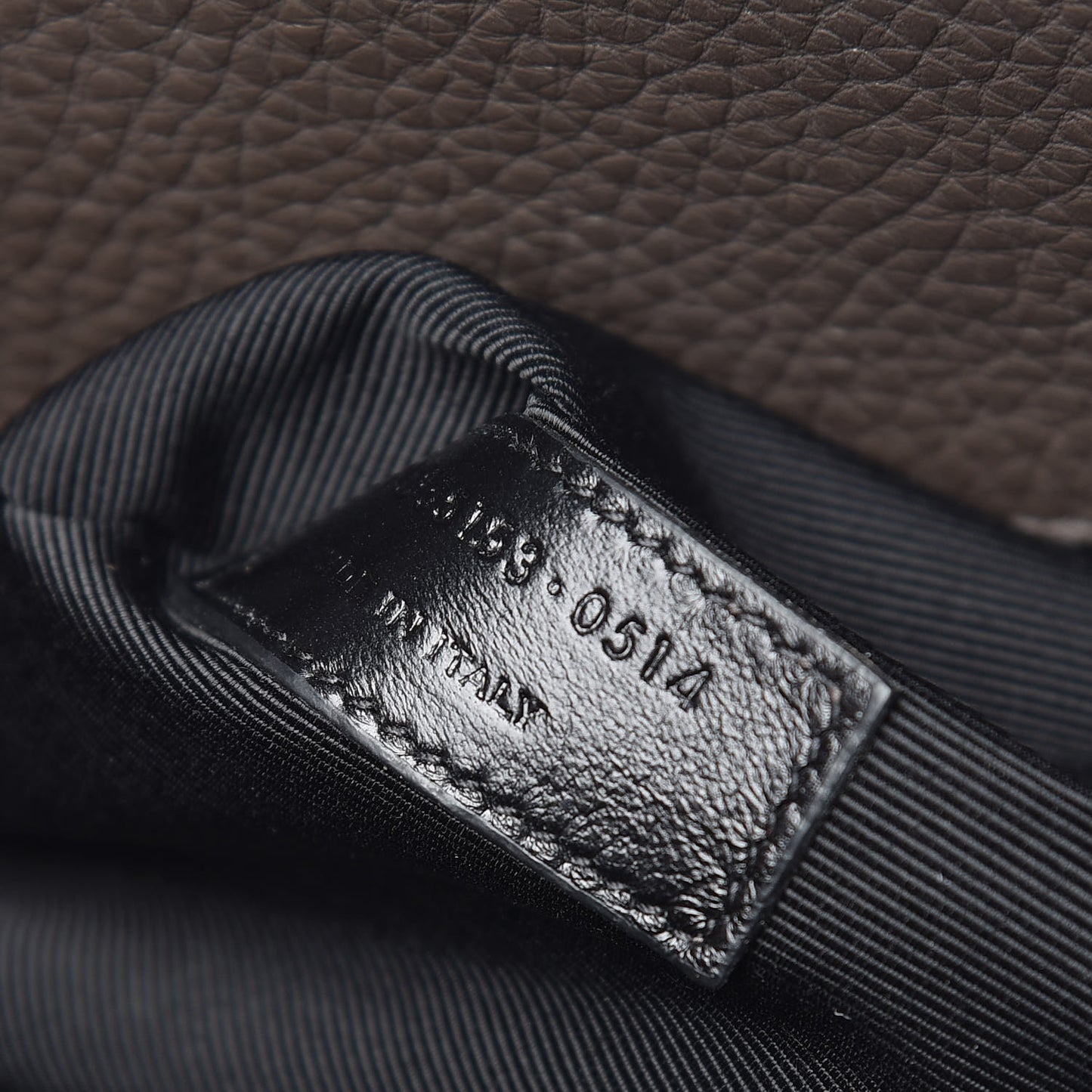 Grained Calfskin Small Sac De Jour Earth