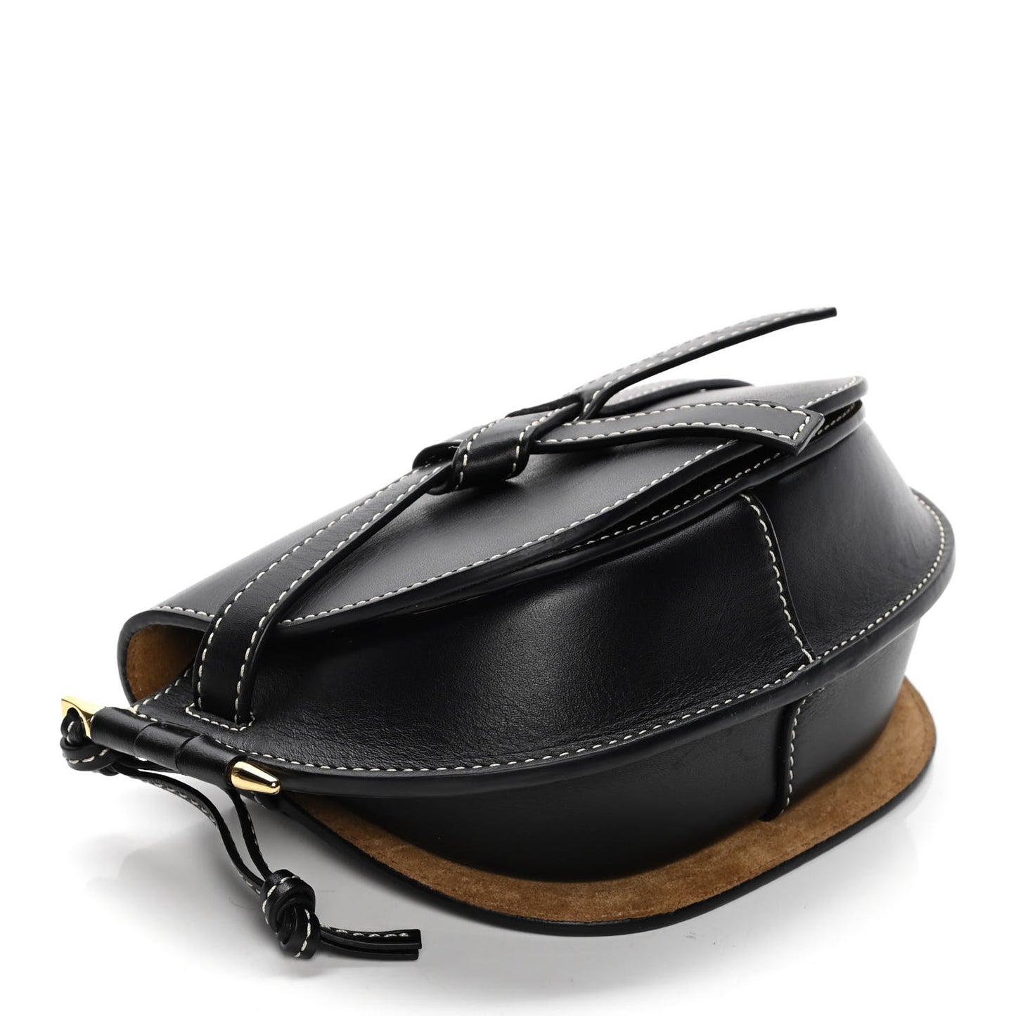 Calfskin Mini Gate Belt Bag Black