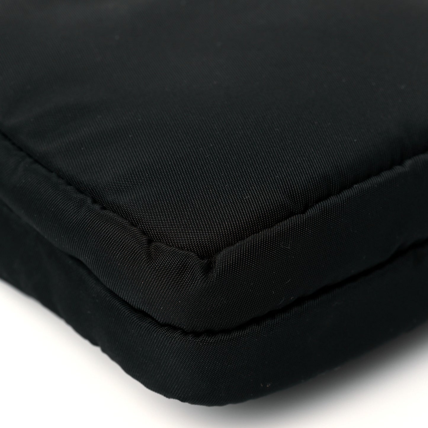 Tessuto Nylon Saffiano Crossbody Pouch Black