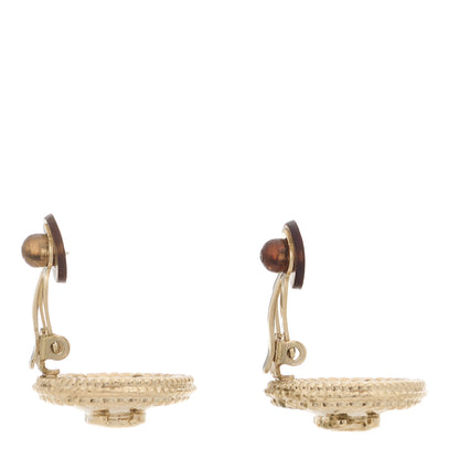 Chanel CC Button Clip On Earrings Gold 3 of 5
