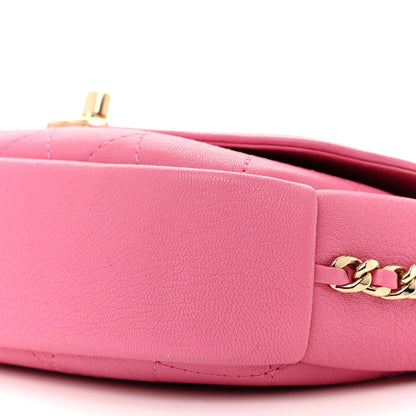 Chanel Goatskin Stitched Casual Trip Single Flap Pink 10 of 13