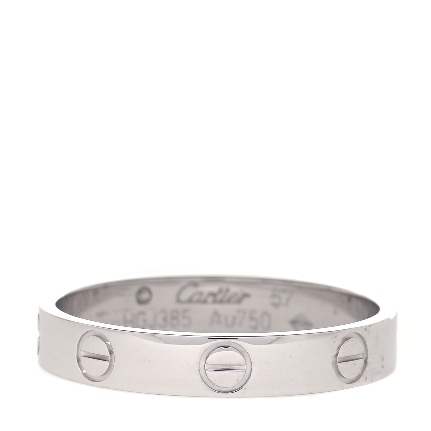 18K White Gold 3.5mm LOVE Wedding Band Ring 57 8