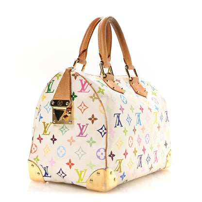 Louis Vuitton Monogram Multicolor Speedy 30 White 3 of 10