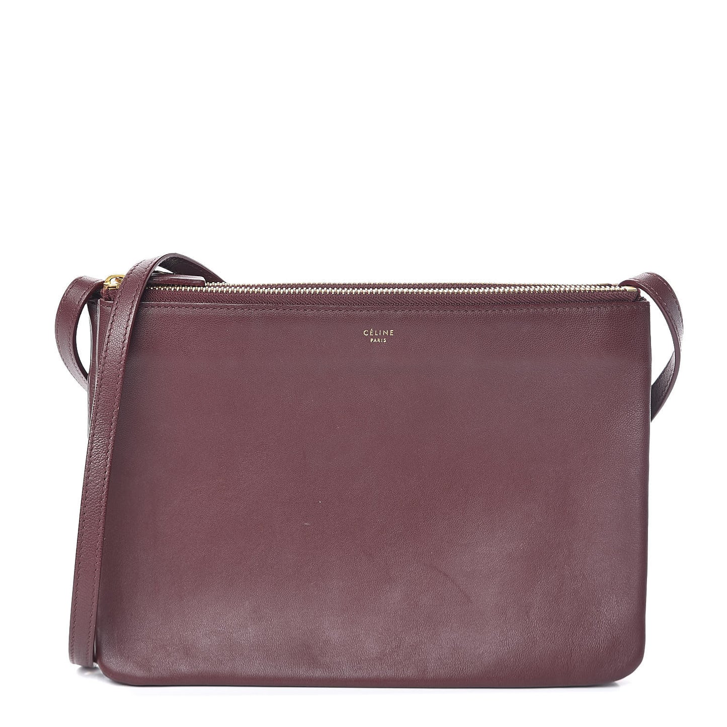 Lambskin Large Trio Crossbody Bag Burgundy