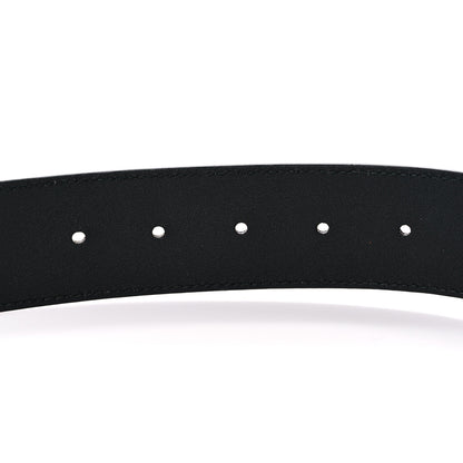 Gucci Textured Dollar Calfskin Nickel Double G 40mm Belt 80 32 Black 4 of 5