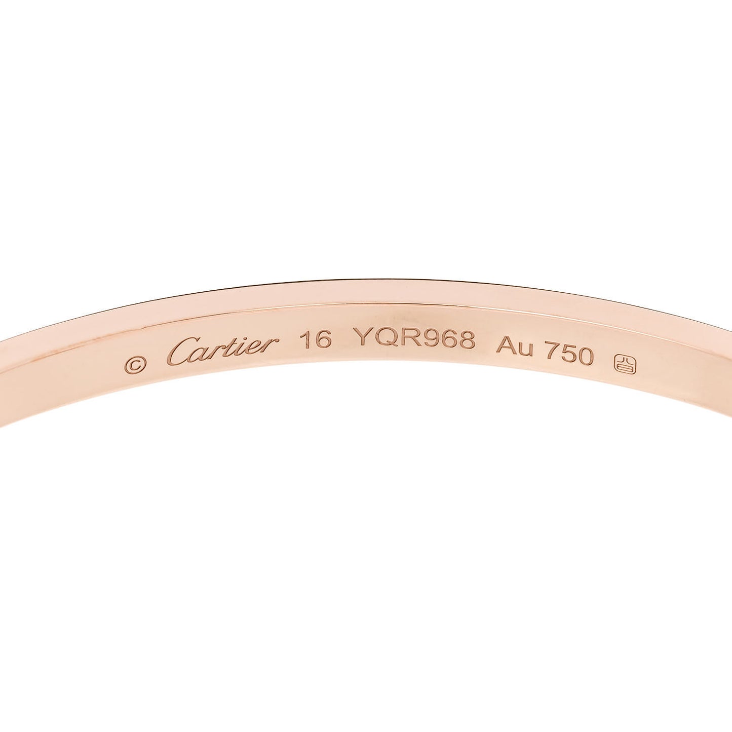 18K Pink Gold Small LOVE Bracelet 16