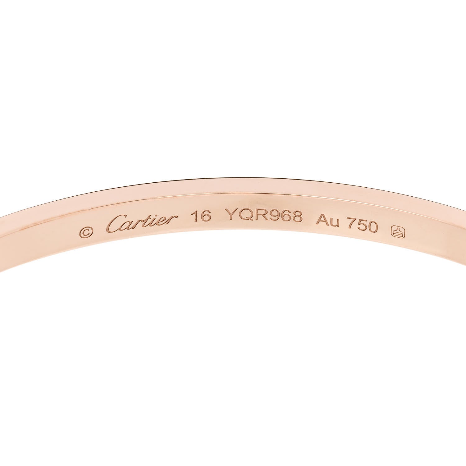 Cartier 18K Pink Gold Small LOVE Bracelet 16 6 of 8