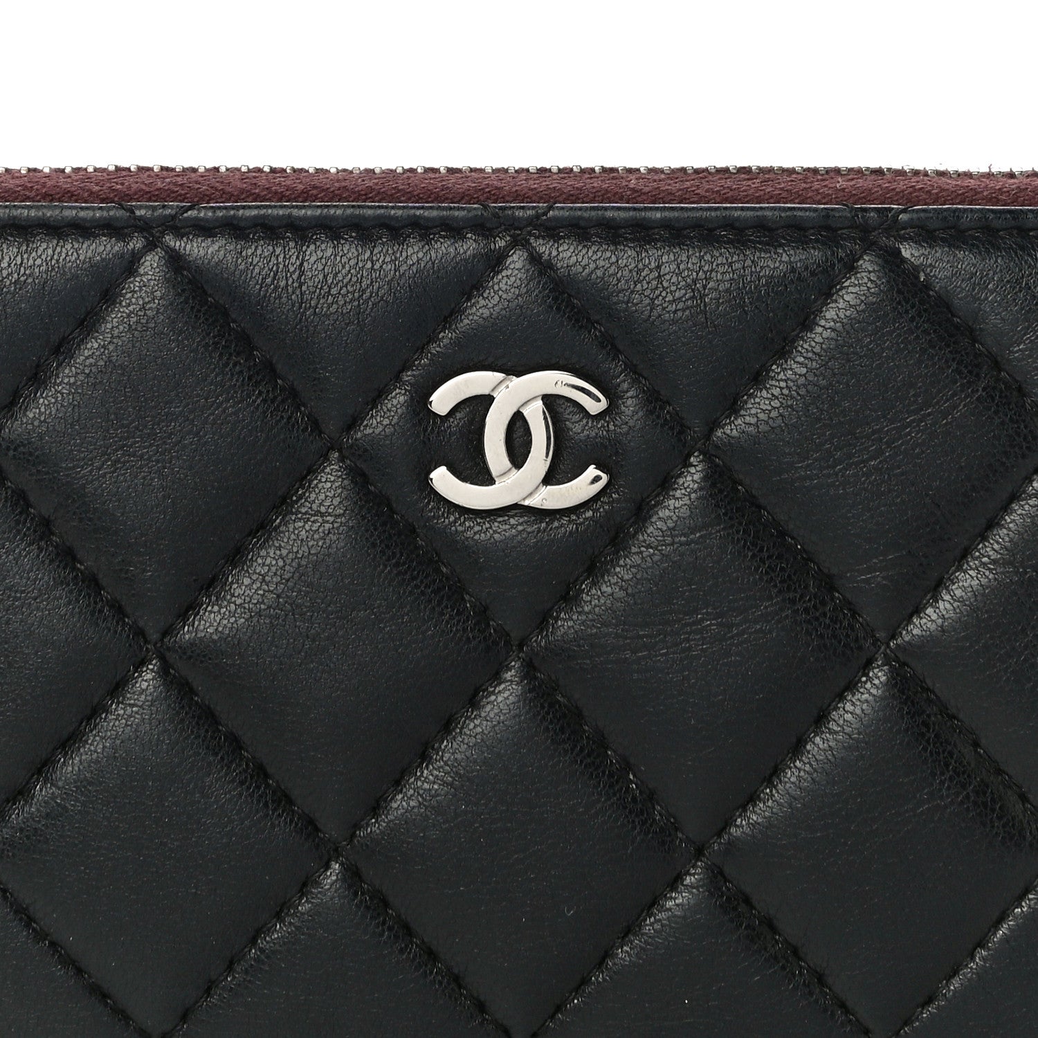 Chanel Lambskin Quilted Small Cosmetic Case Black 8 of 12