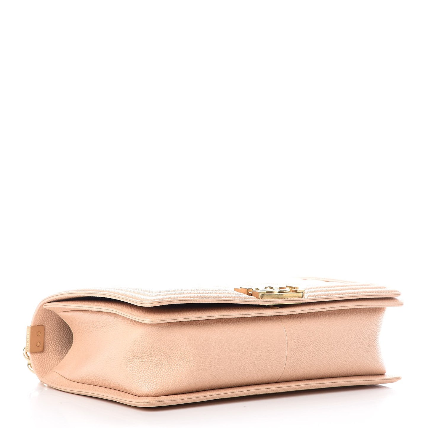 Caviar Quilted New Medium Boy Flap Beige Clair