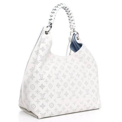 Louis Vuitton Mahina Carmel Hobo Snow 3 of 8