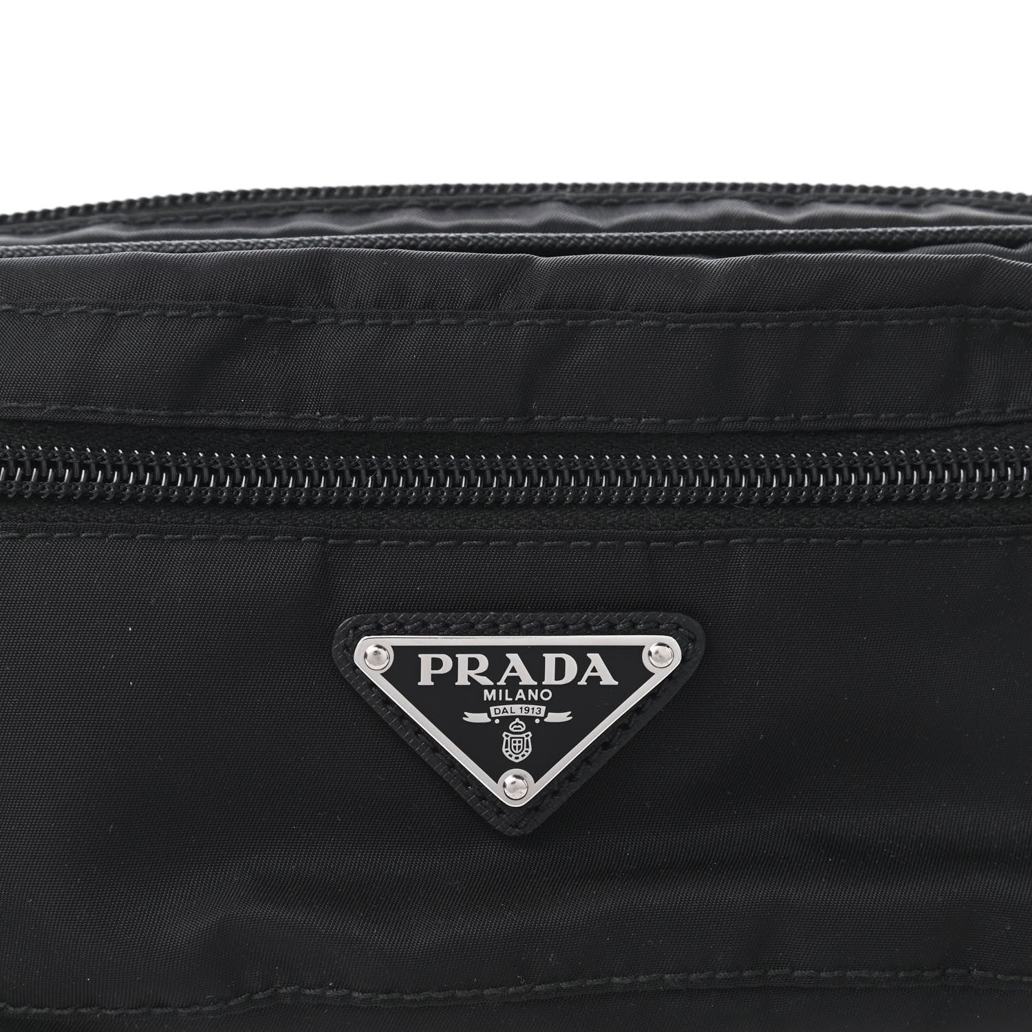 Prada Tessuto Nylon Saffiano Belt Bag Black 10 of 10