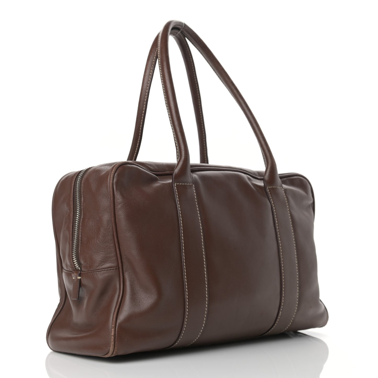 Soft Calfskin Satchel Brown