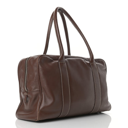 Prada Soft Calfskin Satchel Brown 2 of 11