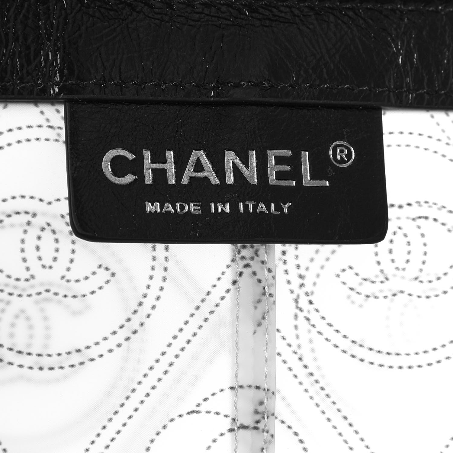 Chanel PVC Calfskin Coco Bag Raincoat White Black 8 of 9